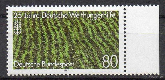 25 лет благотворительной организации "Welthungerhilfe" ФРГ 1987 год чистая серия из 1 марки