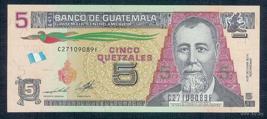 Гватемала 1 кетцалей 2014 год, UNC