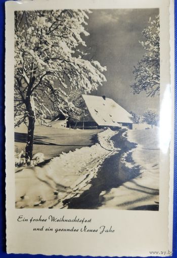 Открытка старинная. Новый год.