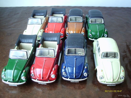 VW Beetle (Три варианта кузова).Cararama.1/72.