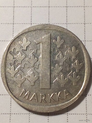 1 марка Финляндия 1990 год.