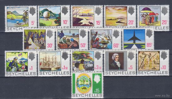 [2360] Сейшелы 1969. История островов.Карта.Герб. СЕРИЯ MNH