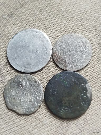 Распродажа - 5 грошей 1816,1840гг.,10 грошей 1840г,15 копеек 1879г ,РИ
