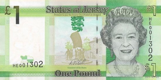 Джерси 1 фунт образца 2010-2018 года UNC p325a