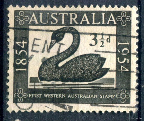 Австралия - 1954г. - 100 лет первым маркам Западной Австралии - 1 марка - полная серия, гашёная [Mi 247]. #3-WB-87-A-1