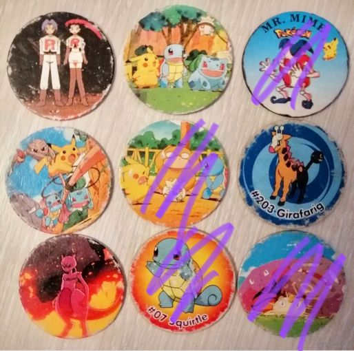 Фишки "Покемон". Цена за 1шт.