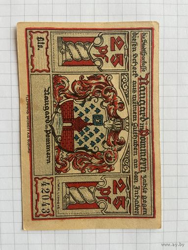 25 пфеннингов (нотгельды) 1921 г. Германия.