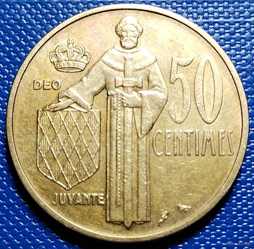 Монако 50 сантимов 1962 г.