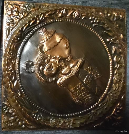 Мишка олимпийский панно чеканка сувенир