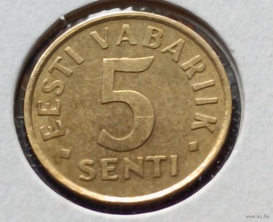 Эстония. 5 центов 1991 года. (*).