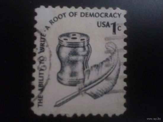 США 1977 гусиное перо и чернильница
