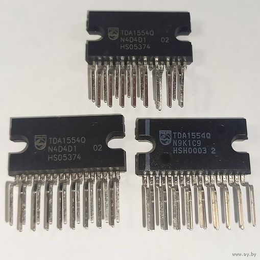 TDA1554Q. Усилитель. УHЧ 4 x 11Вт, 2 x 22Вт (14.4В/4 Ом) TDA1554