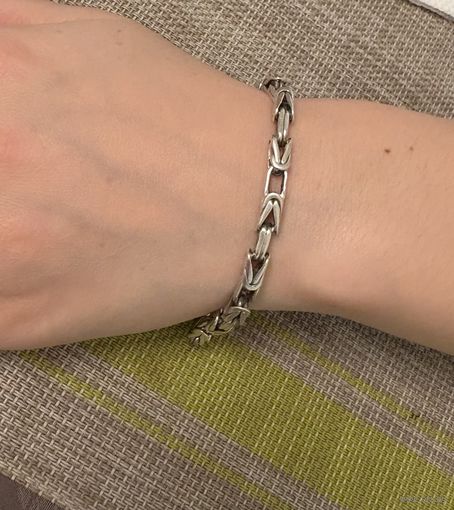 Браслет серебряный 925 проба . Вес 24,7 грамма