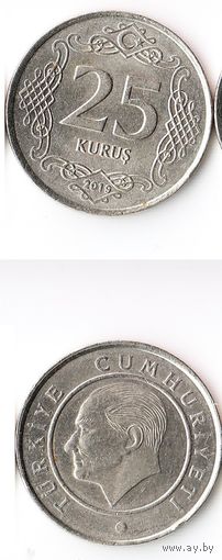 25 курушей Турция 2019 года