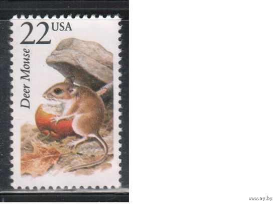 США-1987, (Мих.1921), * (без клея),  Фауна, Мышь