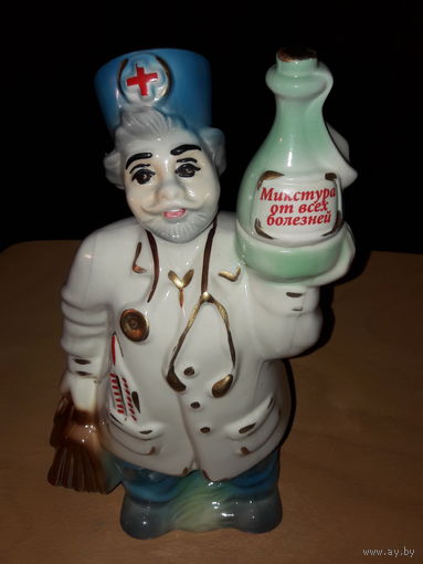 Большой керамический штоф Доктор. Аукцион 10 дней без МЦ