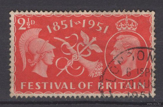 Великобритания / Great Britain 1951, Фестиваль, George VI, прошла почту