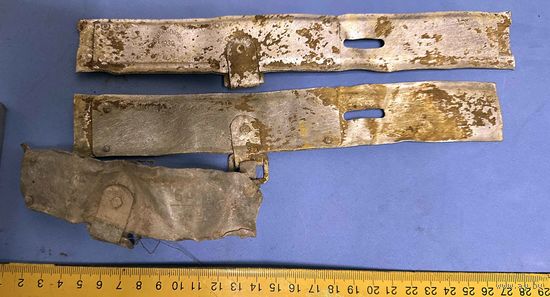 Части обруча немецкого подшлемника .