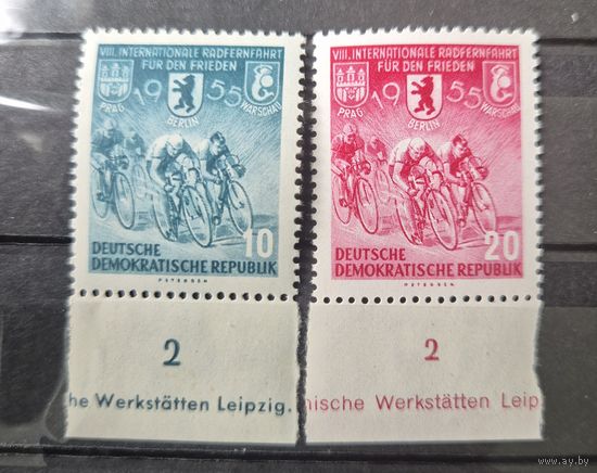 Германия, ГДР 1955 г. Mi.470-471 MNH** полная серия