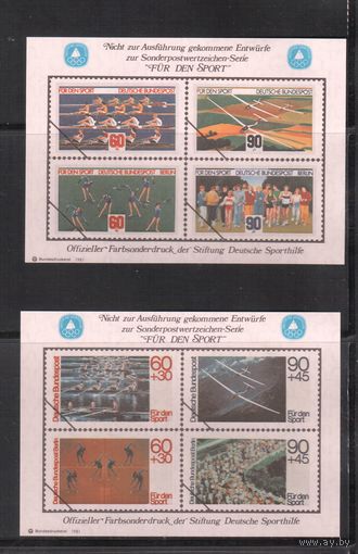 Германия(ФРГ)-1981 , ** , Спорт, ОИ, 2 сув. блока