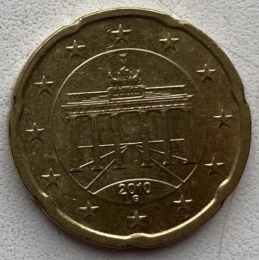Германия 20 евроцентов 2010 г. G