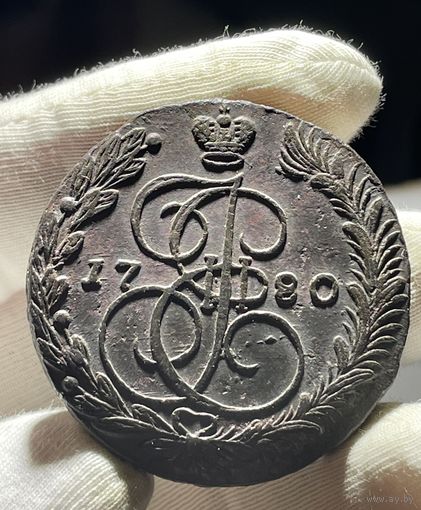 5 копеек 1780 ЕМ без МЦ.Кладовая.Состояние!