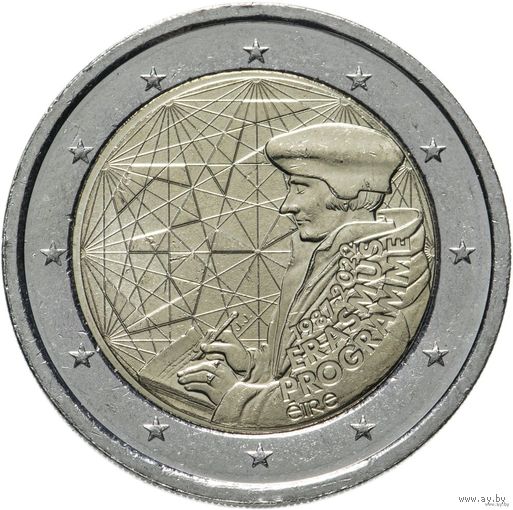 2 евро 2022 Ирландия 35 лет программы Erasmus UNC из ролла