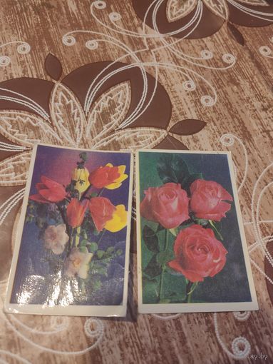 Календарик,цветы,грузия,1987