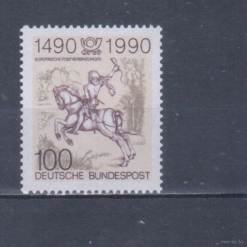 [146] Германия,ФРГ 1990. Всадник. Искусство.Графика.Дюрер.Лошади на почтовых марках. MNH