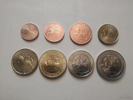 Литва набор монет евро (8 штук), 2015) [UNC]