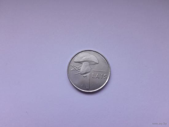 1 лат 2004 года. Латвия. Гриб. UNC