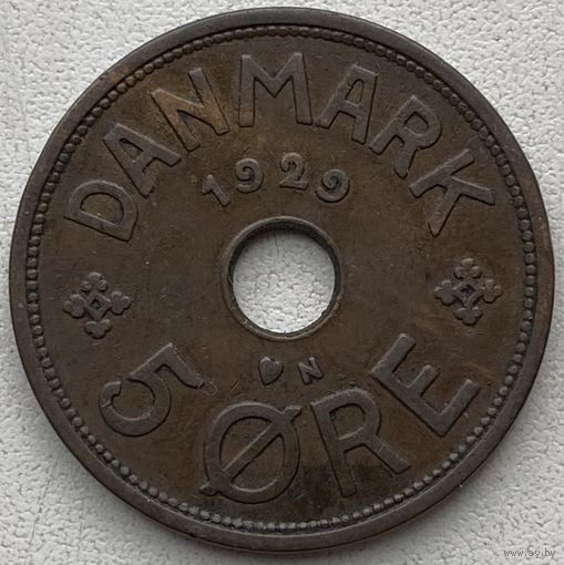 Дания 5 эре 1929 г.