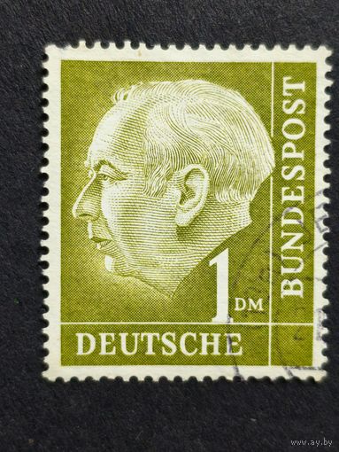 Германия 1954. Профессор, доктор Теодор Хойс (1884-1963), 1-й президент Германии