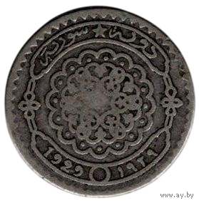 Государство Сирия (Французский Мандат в Сирии и  Ливане). 10 пиастров 1929. Серебро. Редкая.