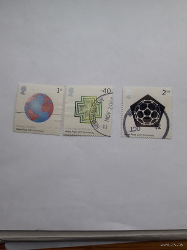 Марки Великобритания Лауреаты Нобелевской премии