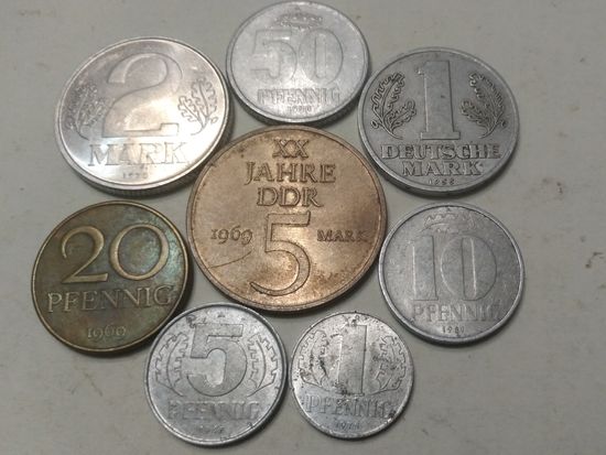 Набор монет ГДР.