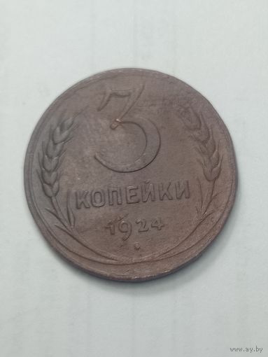 3 копейки 1924 года .