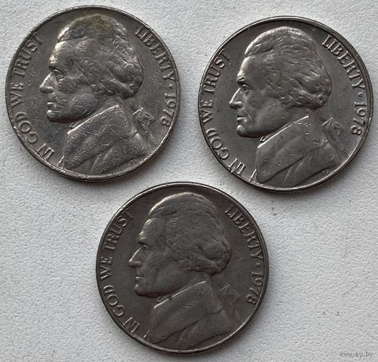 США 5 центов 1978 г. Цена за 1 шт.