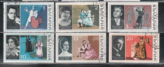 Болгария-1970, (Мих.2037-2042) , гаш.  , Театр, Опера, (полная серия)