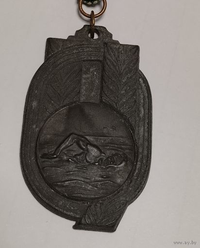 Медаль по плаванию. Австрия 1960-е года. Тяжелый.