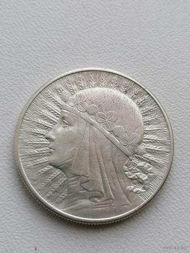 Монета 10 злотых 1932 год Ядвига