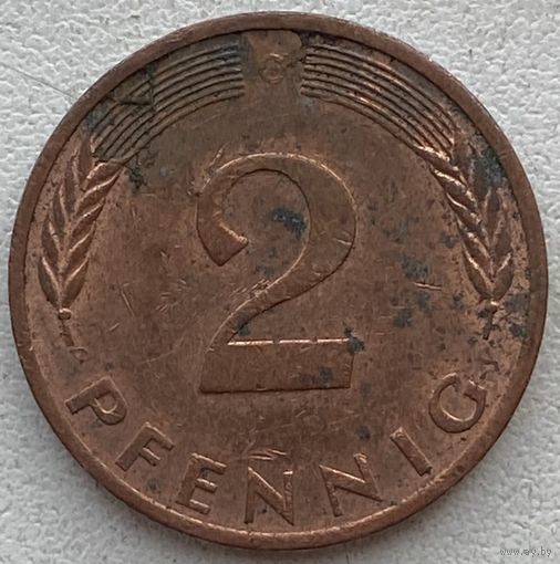 Германия 2 пфеннига 1977 г. G