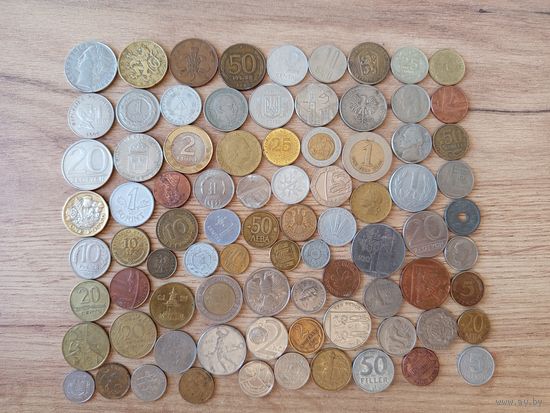 Монеты мира, 80 шт, без МЦ, с 1 р