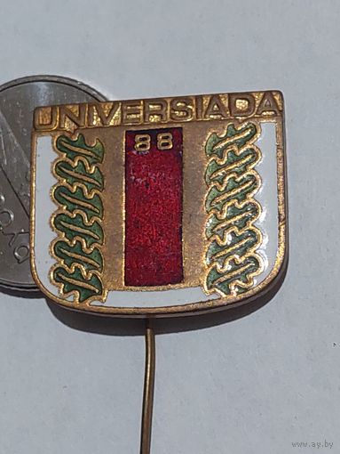 Значок " Универсиада 88  т.м. "