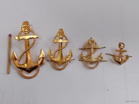 Знаки - эмблемы ВМФ СССР. Якоря.