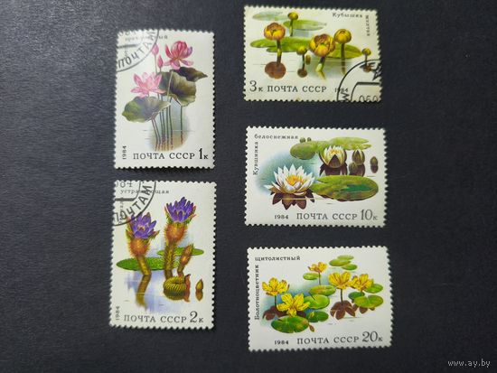 1984 СССР Водные цветы. Полная серия
