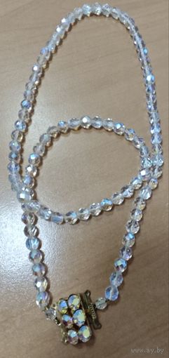 Бусы Чехия. Jablonex. Винтаж. Стекло Аврора Бореалис.