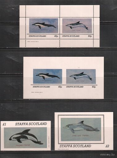 Стаффа(Шотландские ос-ва)-1982 , ** , Морская  Фауна,Дельфины
