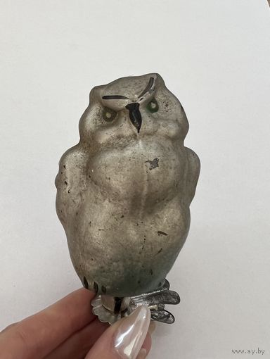 Елочная игрушка большая сова редкая СССР