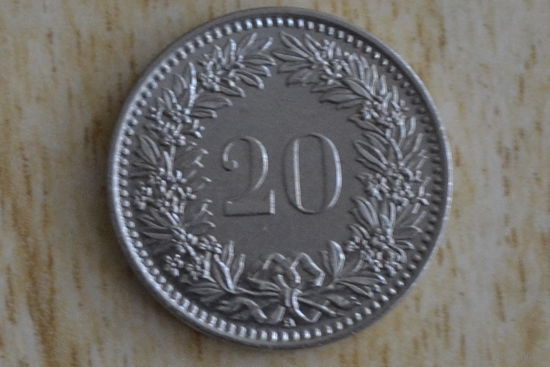 Швейцария 20 раппенов 2014